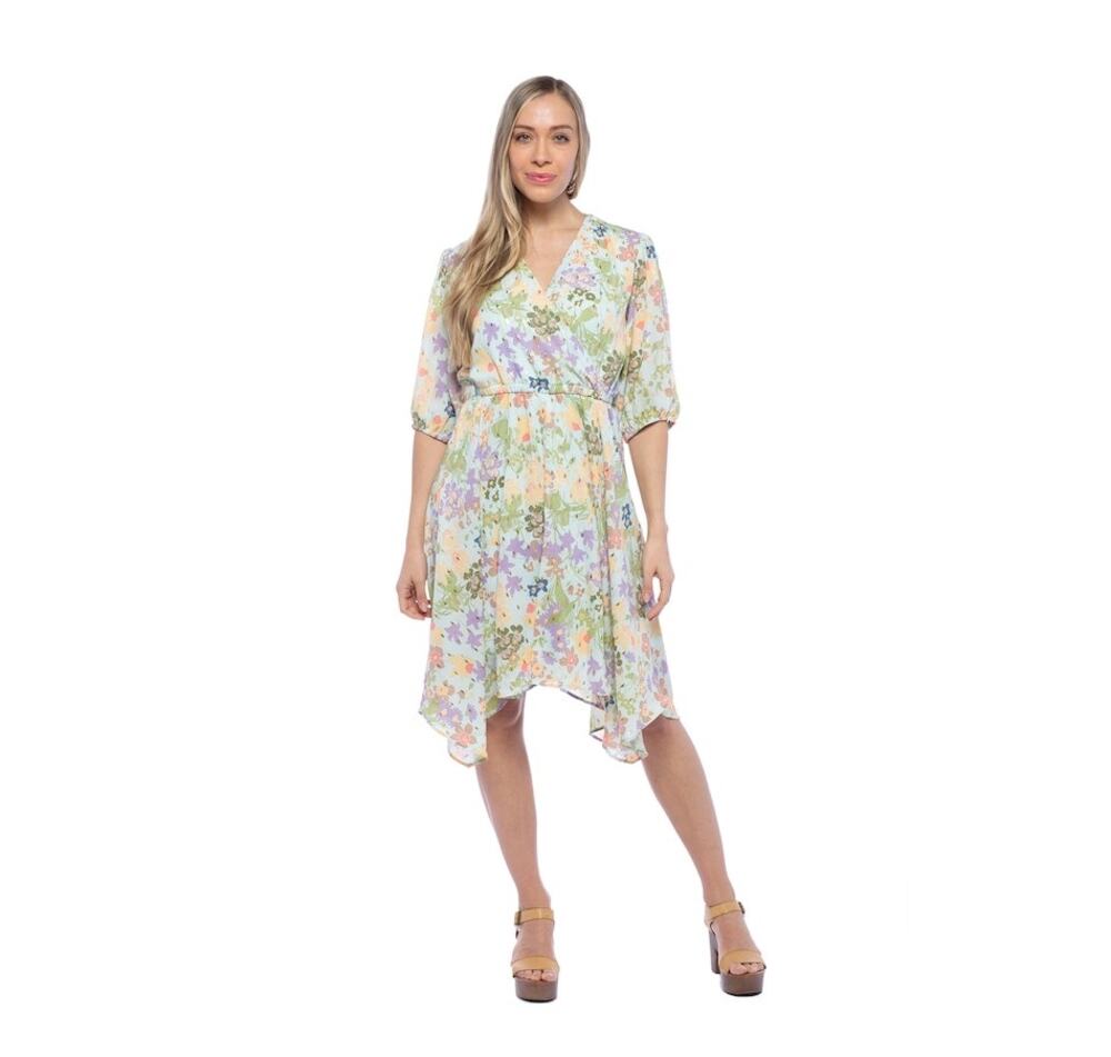 Parker And Rowe Scarf Hem Sparkle Dress Plus Size 3X